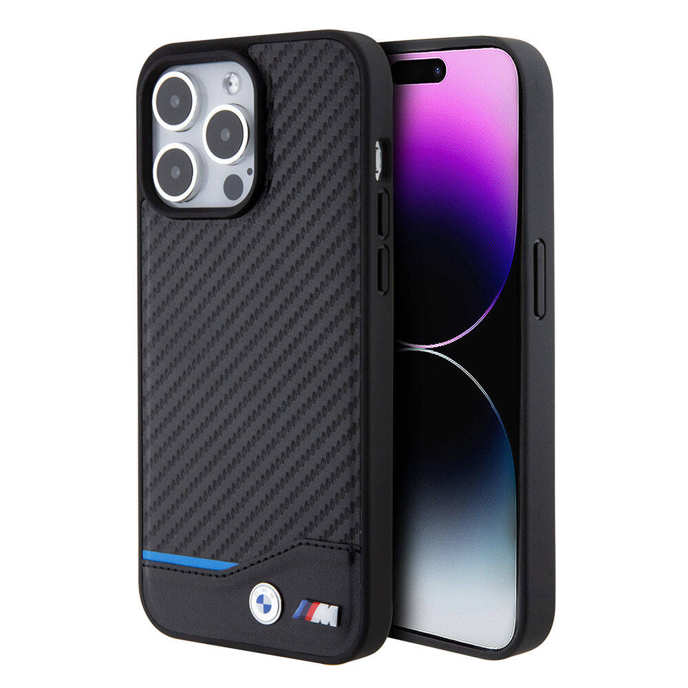 BMW iPhone 15 Pro Max Orjinal Lisanslı Magsafe Şarj Özellikli M Logolu PU Karbon Telefon Kılıfı - 1 BMW iPhone 15 Pro Max Orjinal Lisanslı Magsafe Şarj Özellikli M Logolu PU Karbon Telefon Kılıfı - 1